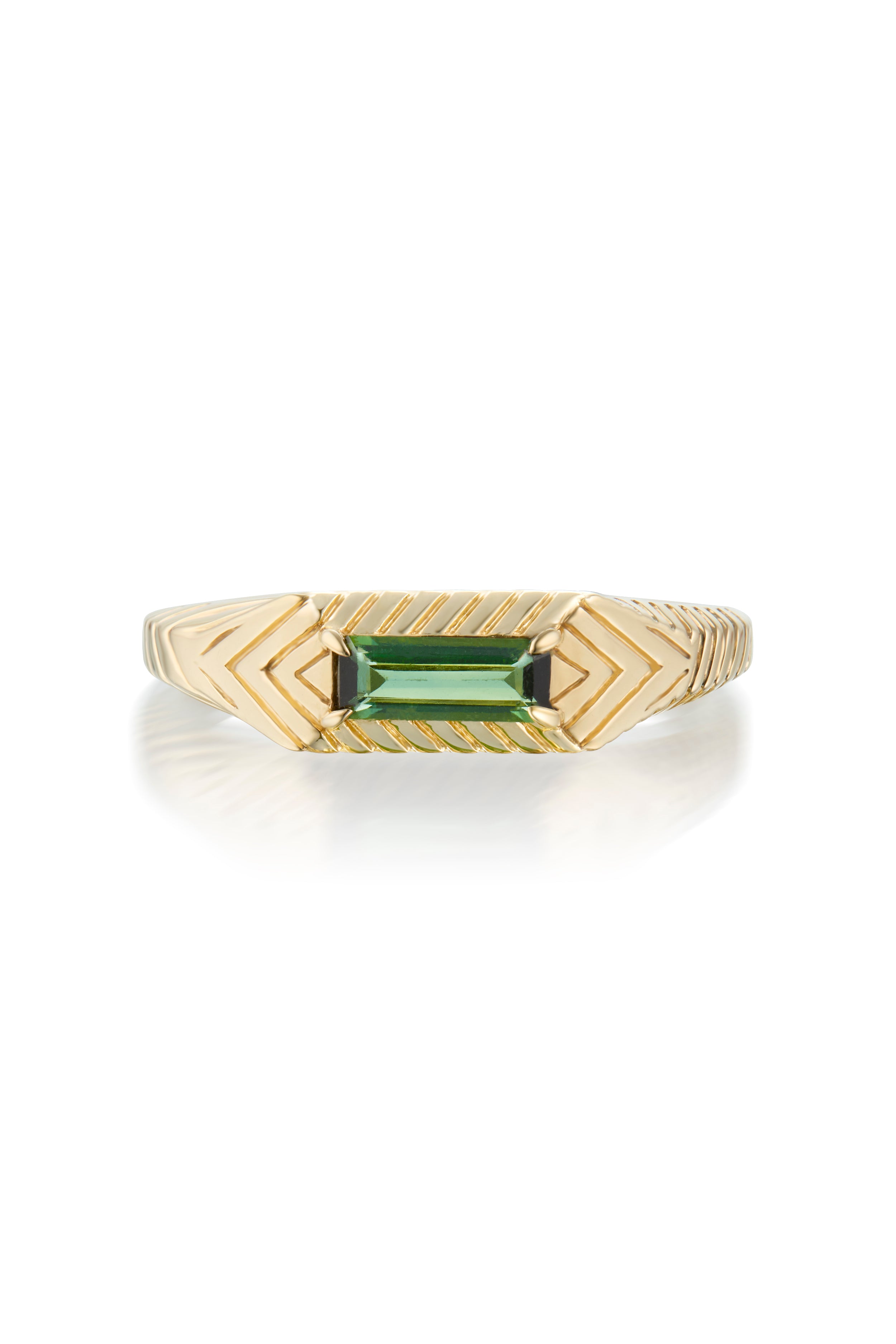 Baguette Ring With Tourmaline