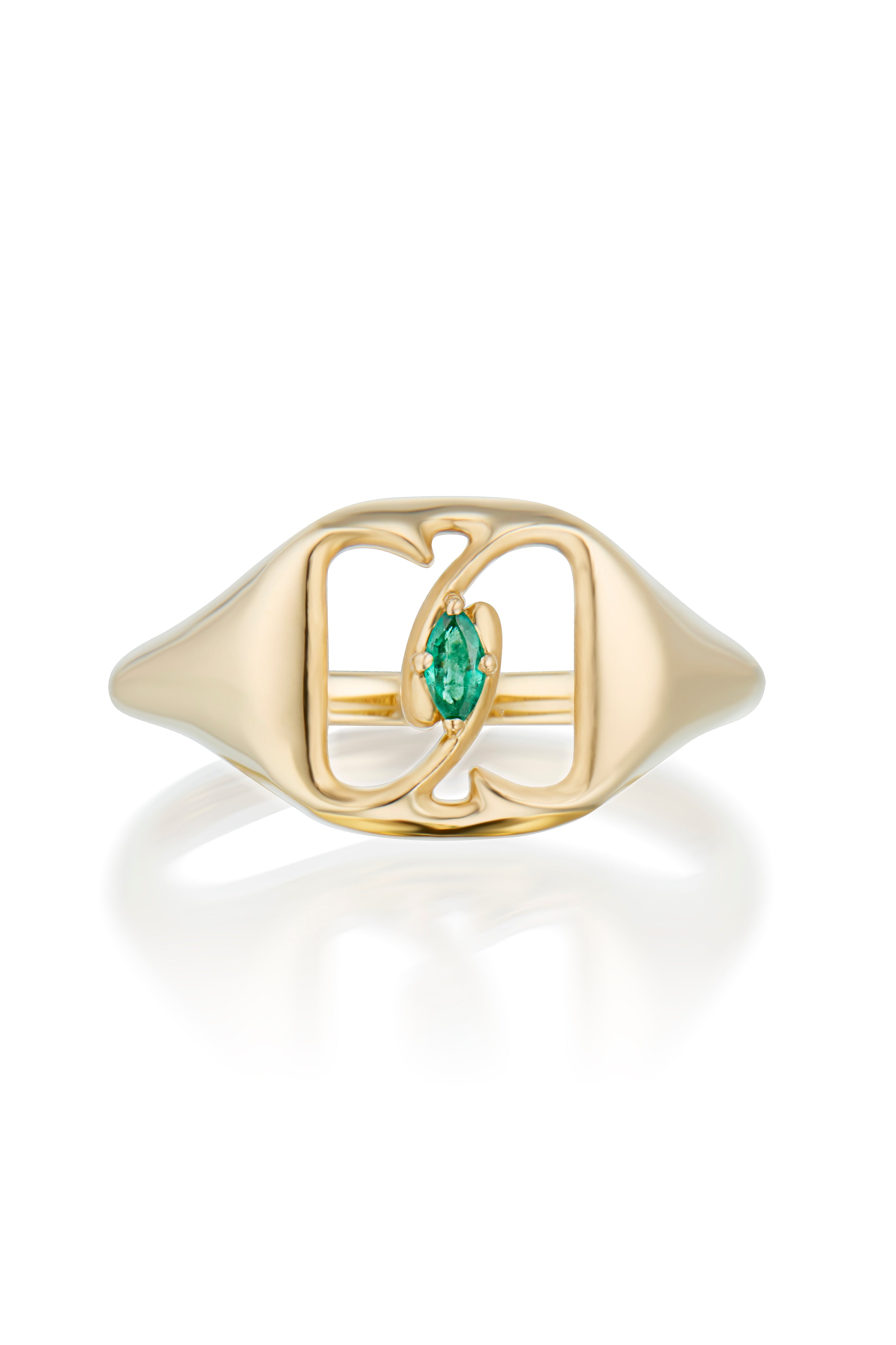 Signet Ring With Emerald