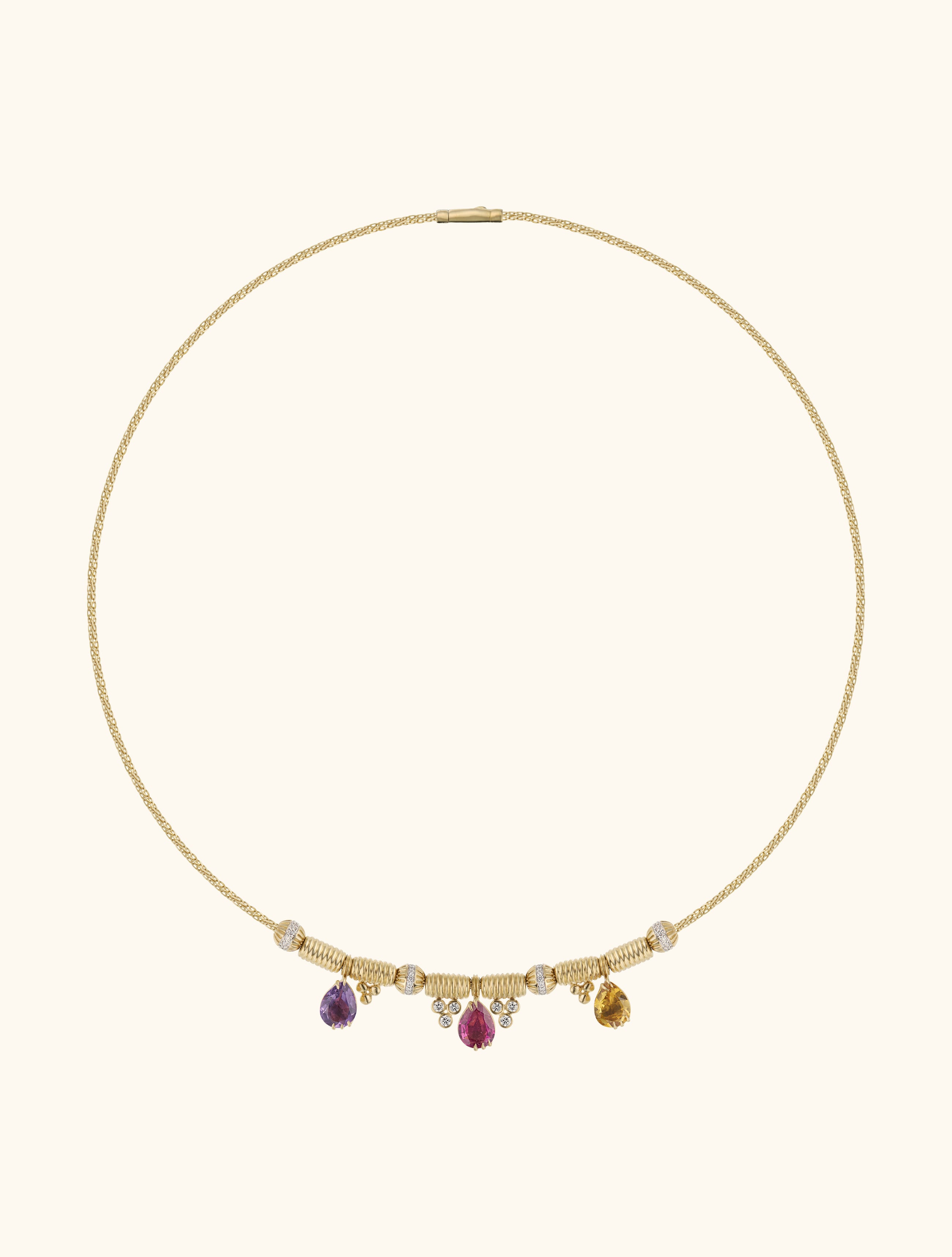 Trio Necklace, Pink