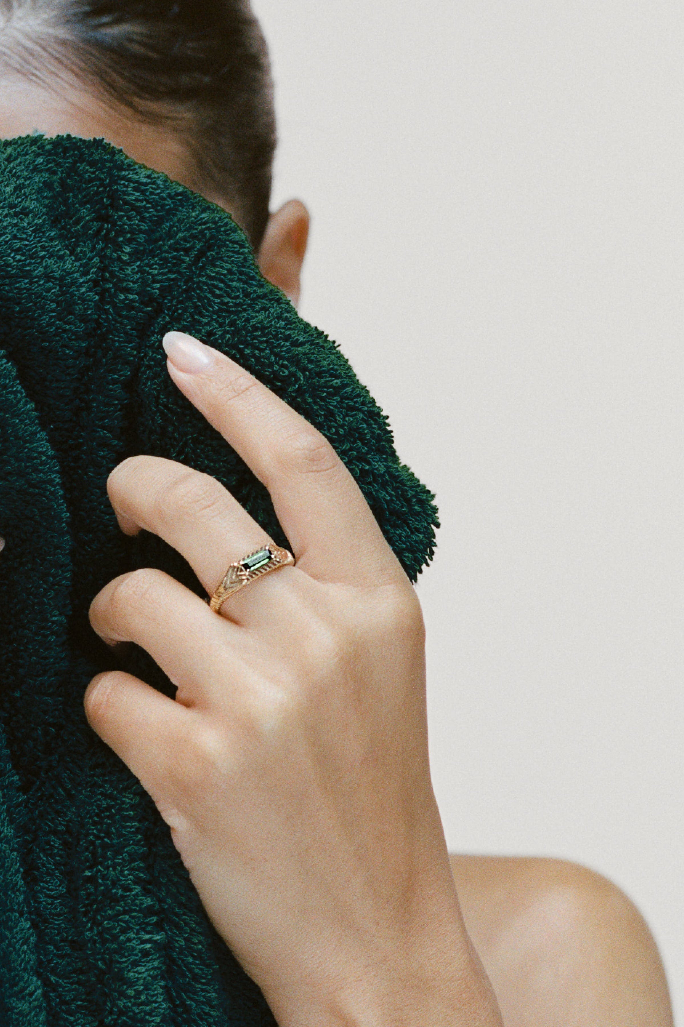 Baguette Ring With Tourmaline