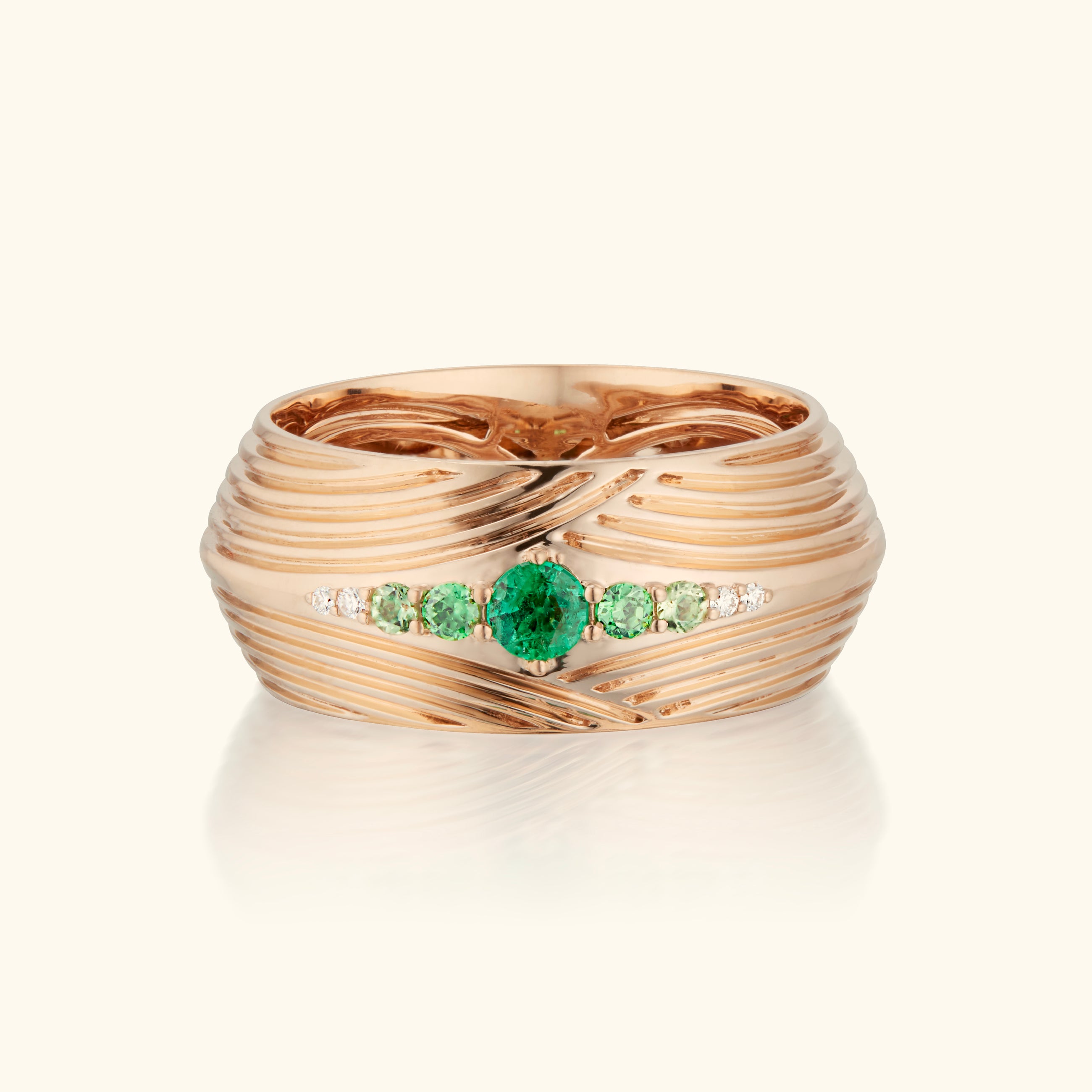 Braided Ring, Emerald