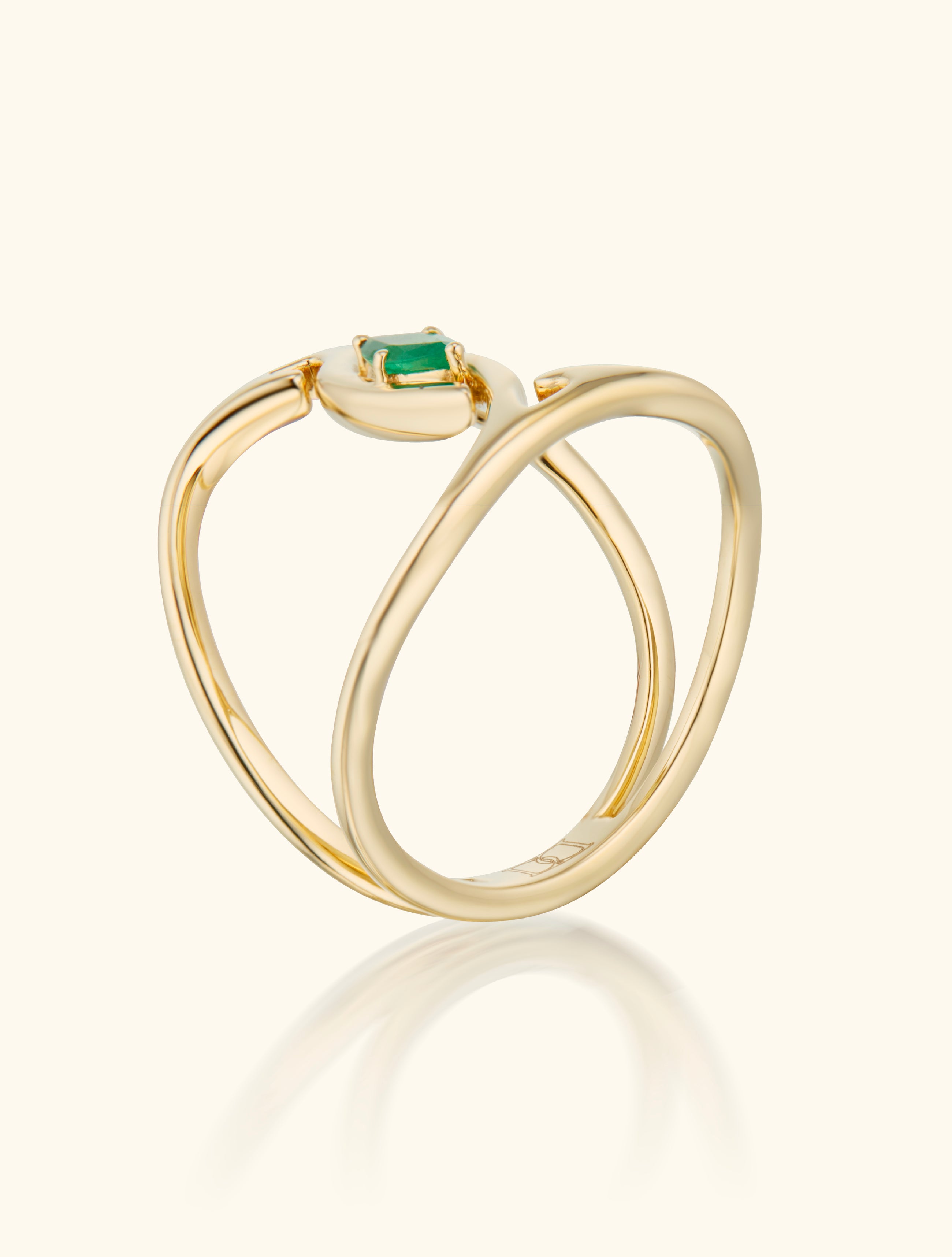 Embrace Ring, Emerald