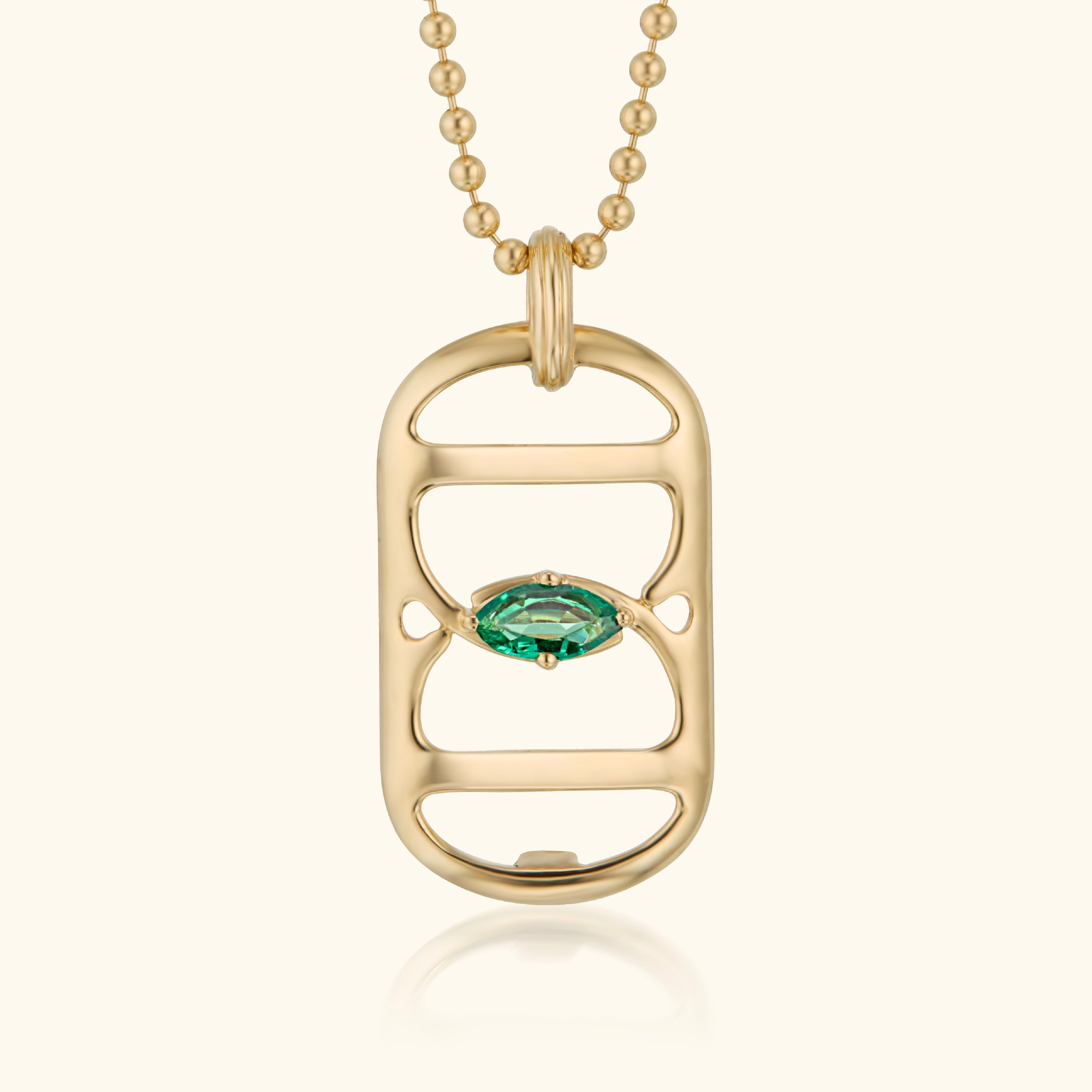 Embrace Pendant, Emerald