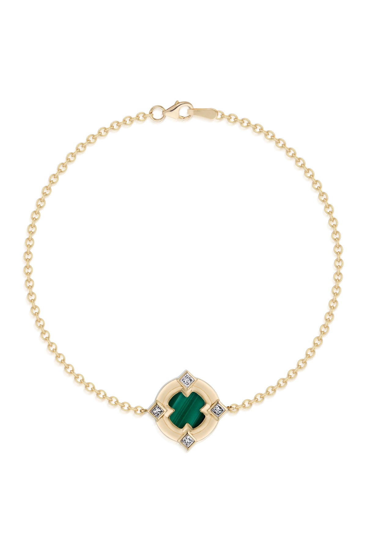 Compass Bracelet With Malachite