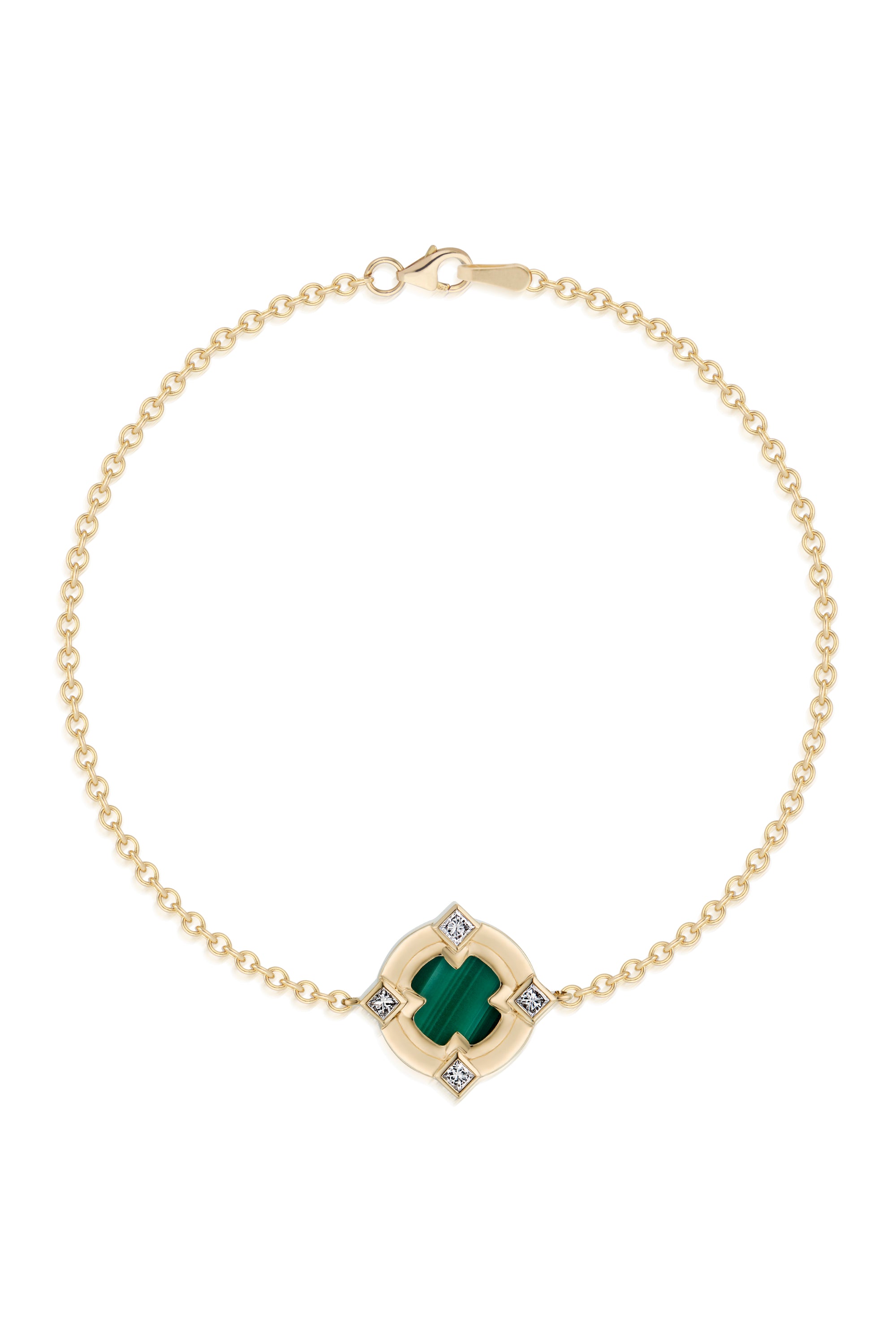 Compass Bracelet With Malachite