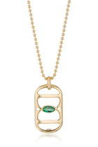 Dogtag Pendant With Emerald