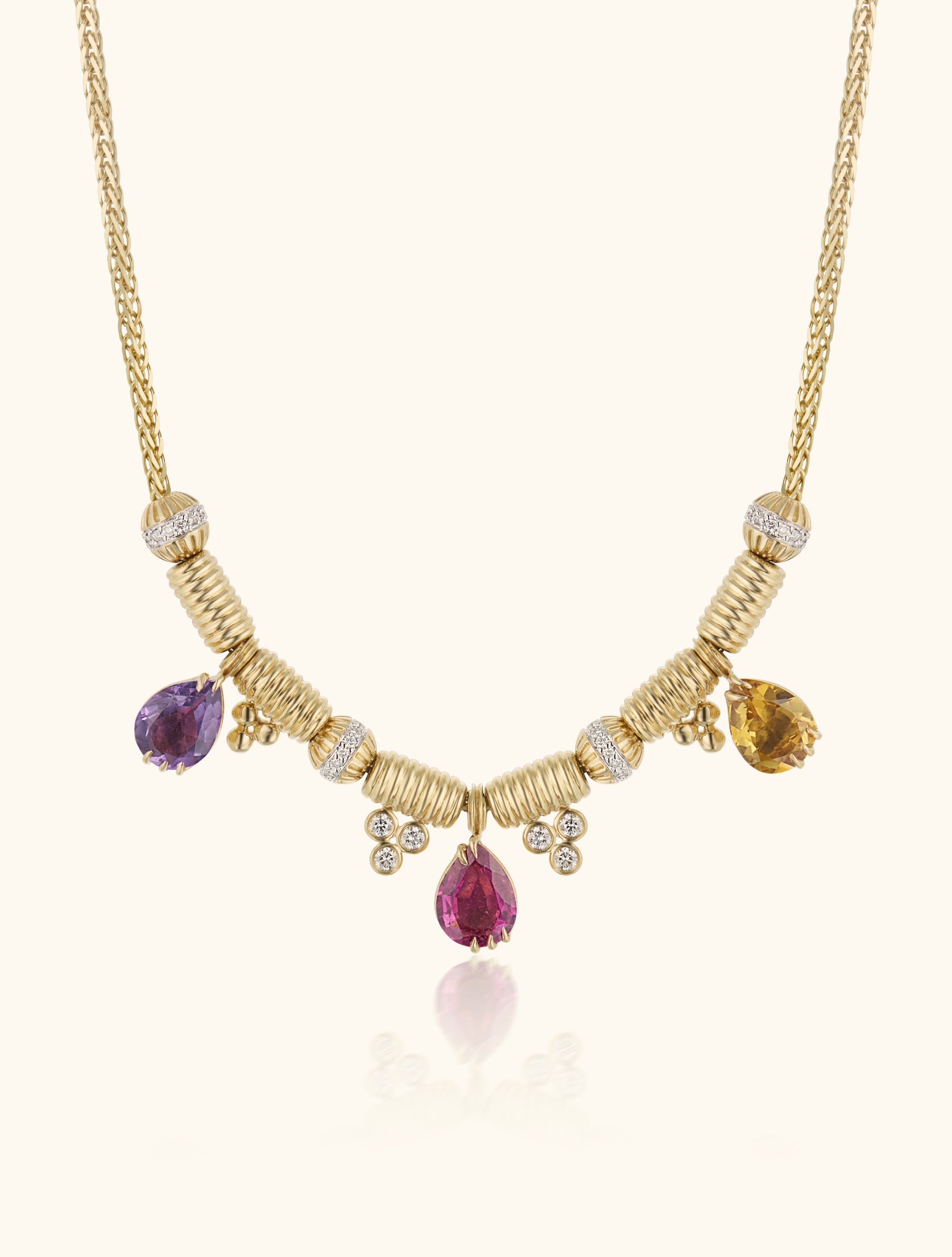 Trio Necklace, Pink