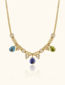 Trio Necklace, Blue