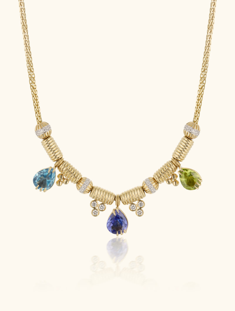 Trio Necklace, Blue