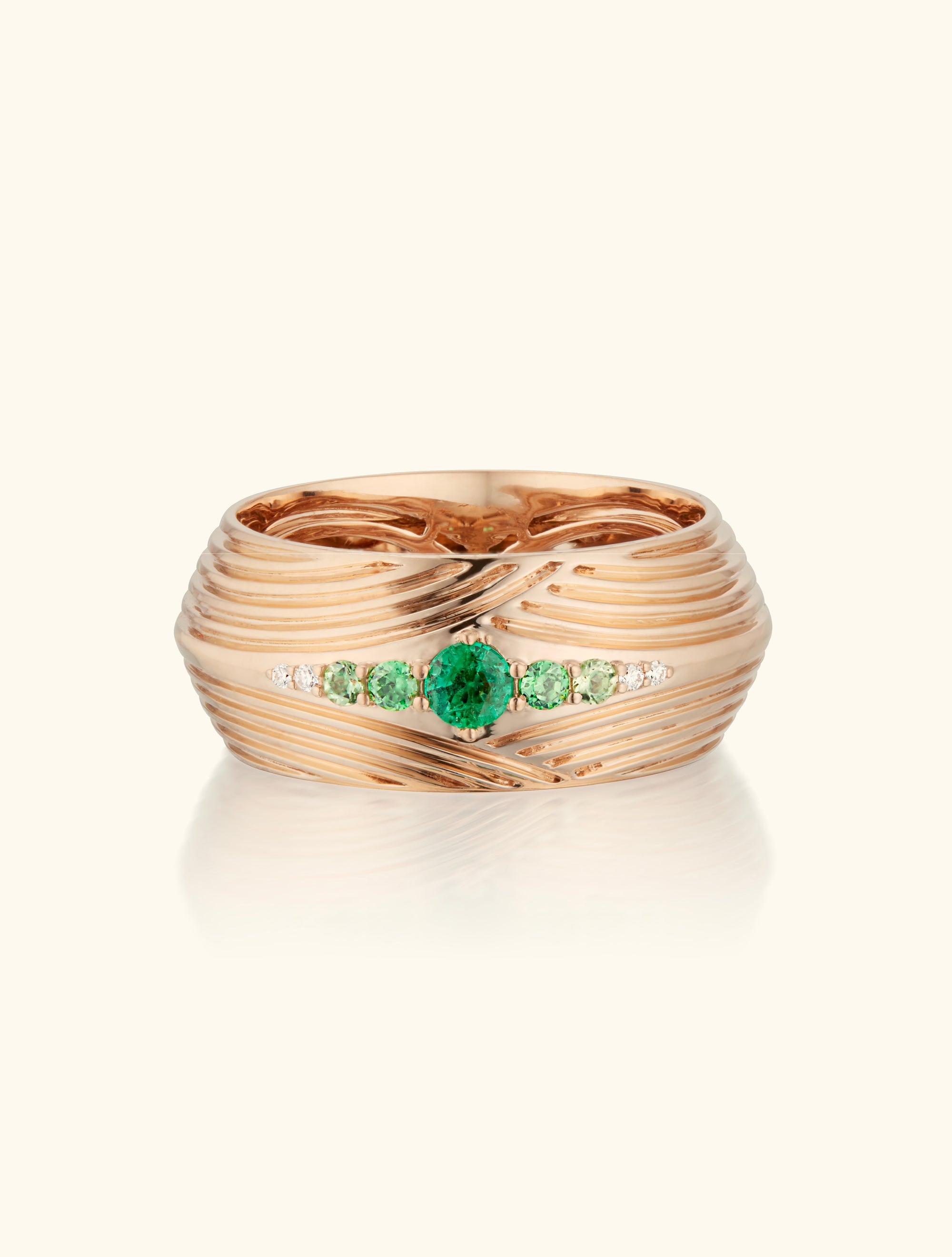 Braided Ring, Emerald