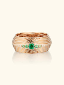 Braided Ring, Emerald