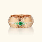 Braided Ring, Emerald