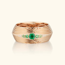 Braided Ring, Emerald