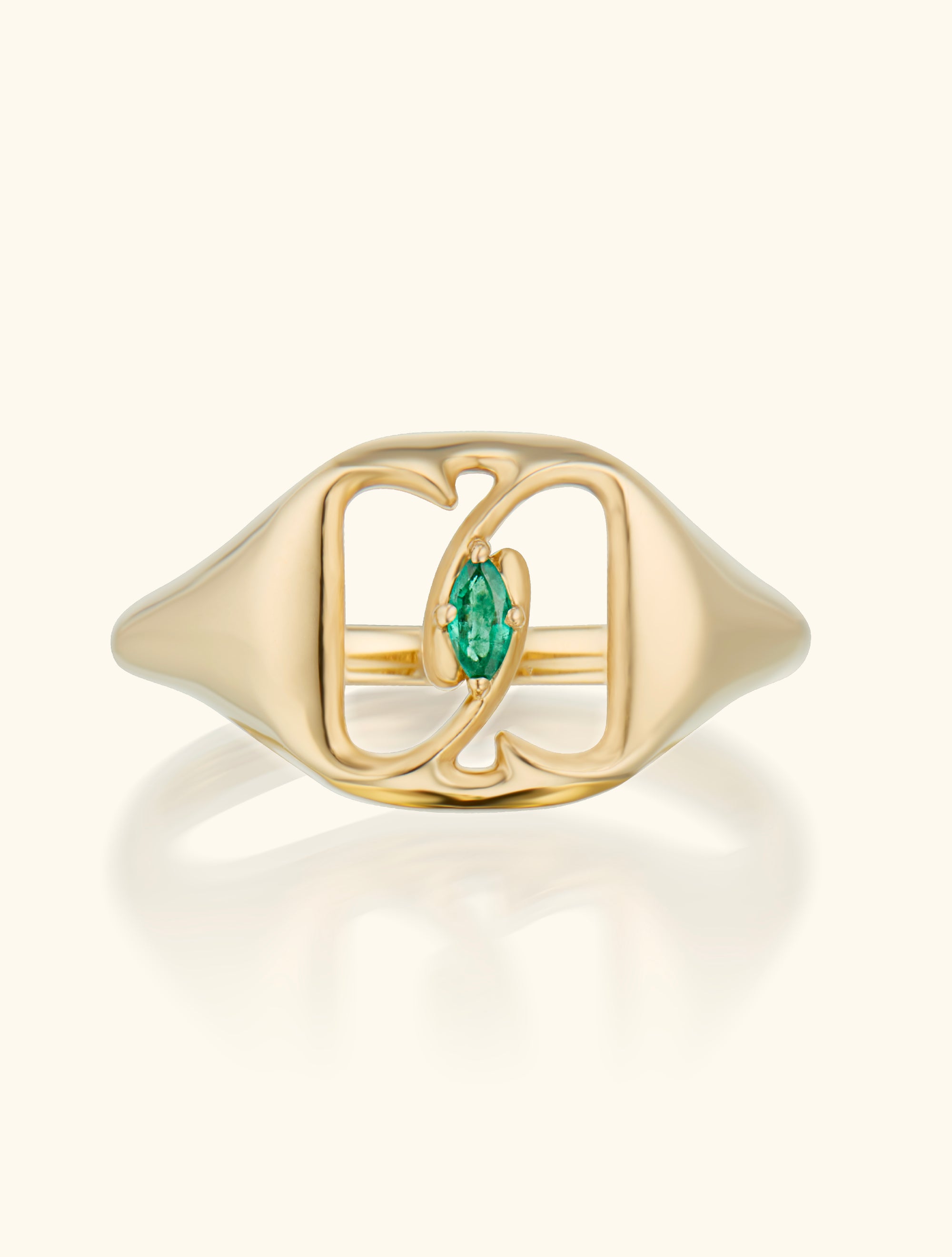 Crest Ring, Emerald