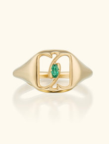 Crest Ring, Emerald