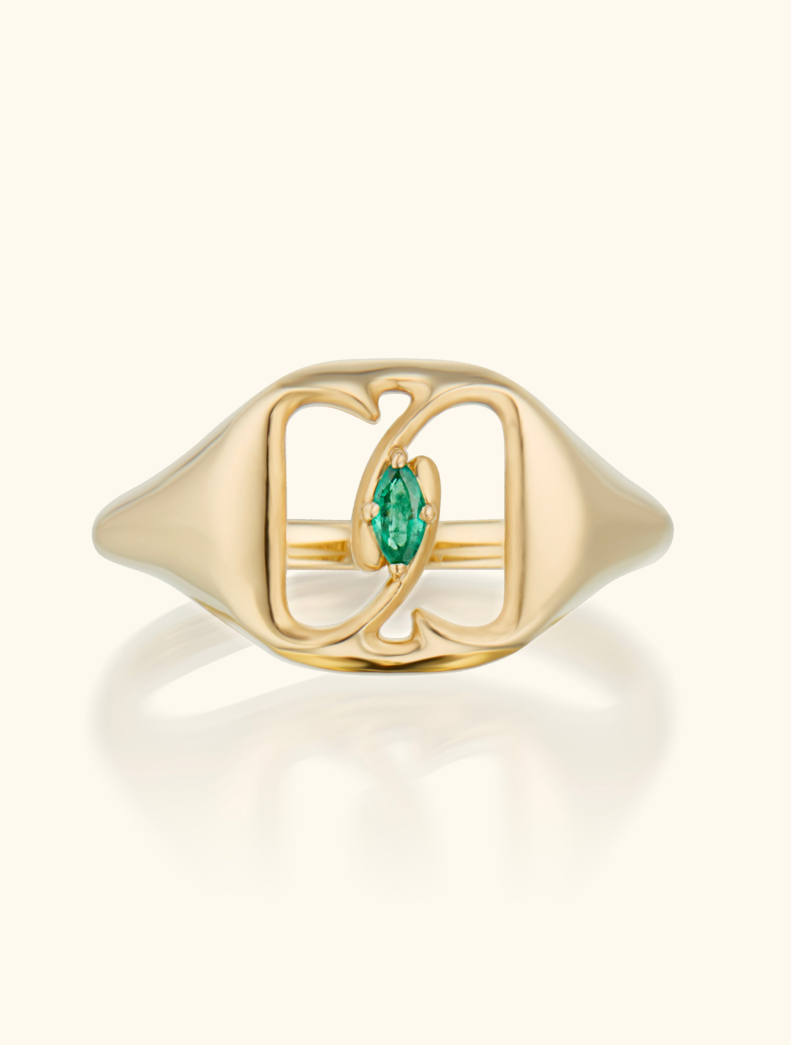 Crest Ring, Emerald