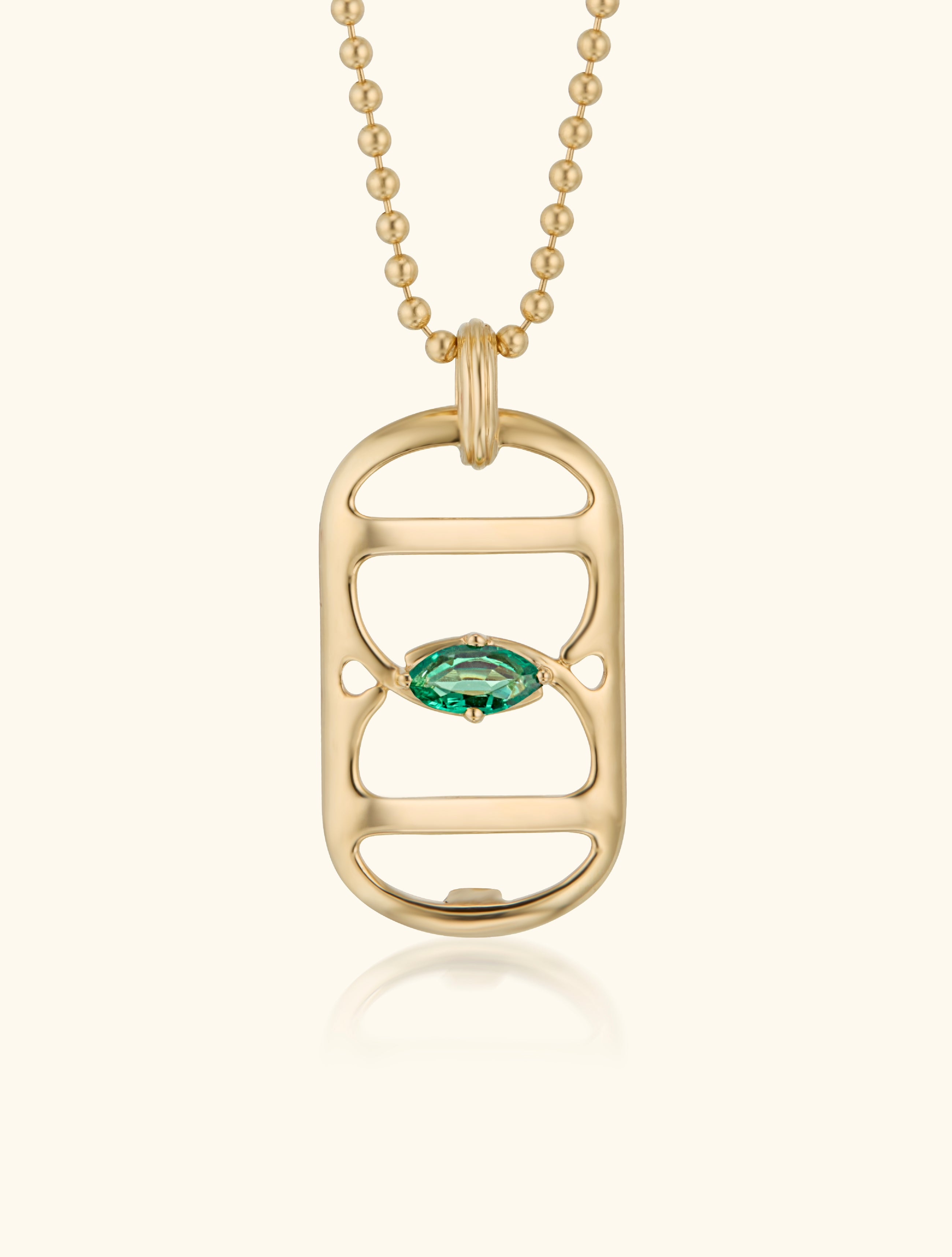 Embrace Pendant, Emerald