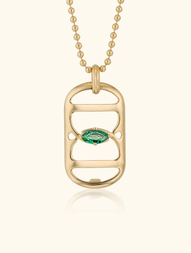 Embrace Pendant, Emerald