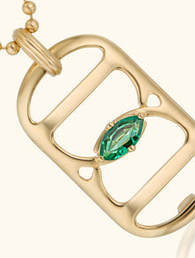 Embrace Pendant, Emerald