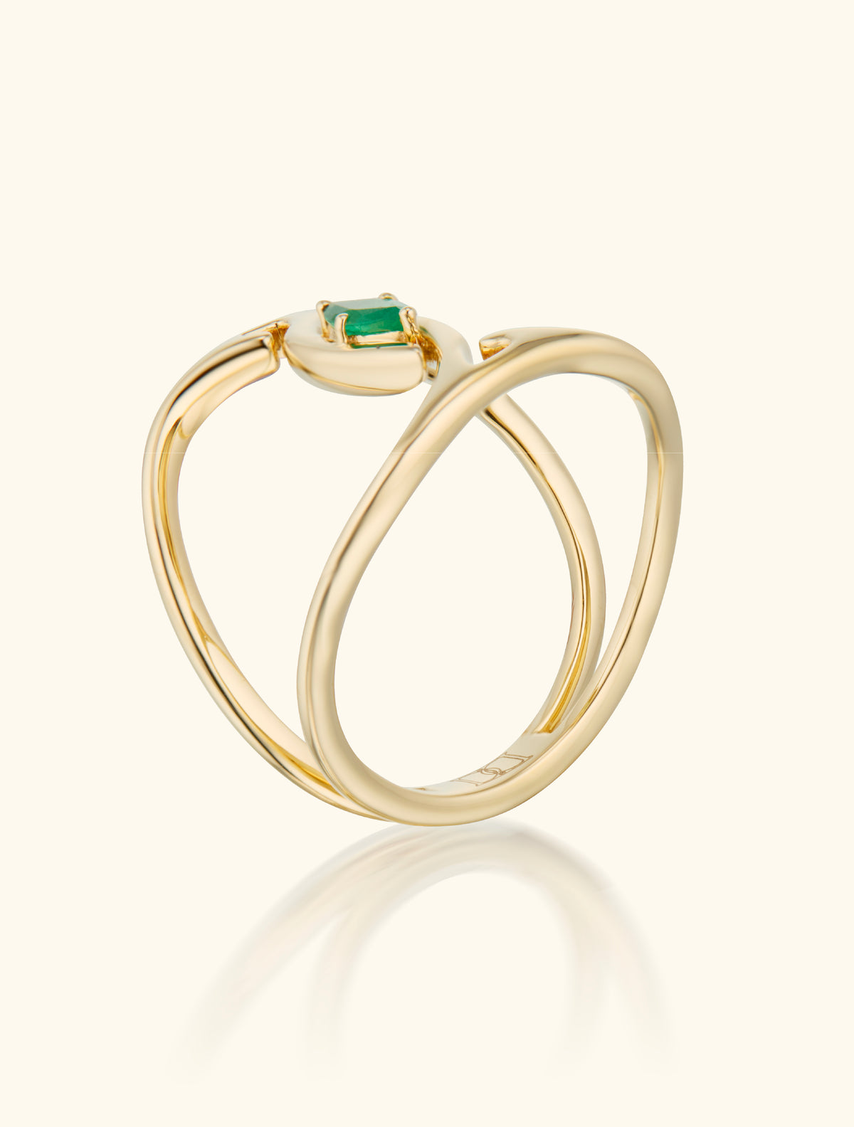 Embrace Ring, Emerald