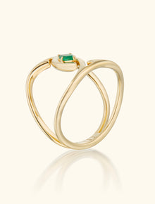 Embrace Ring, Emerald