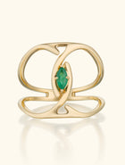 Embrace Ring, Emerald