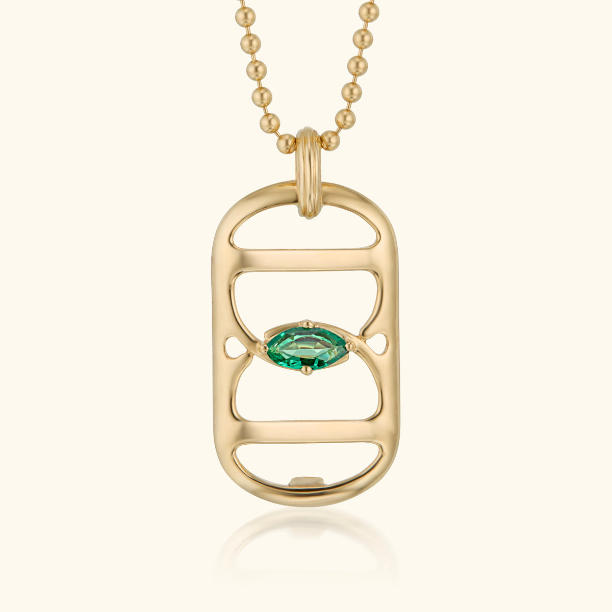 Embrace Pendant, Emerald