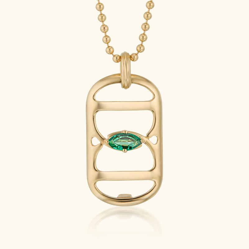 Embrace Pendant, Emerald
