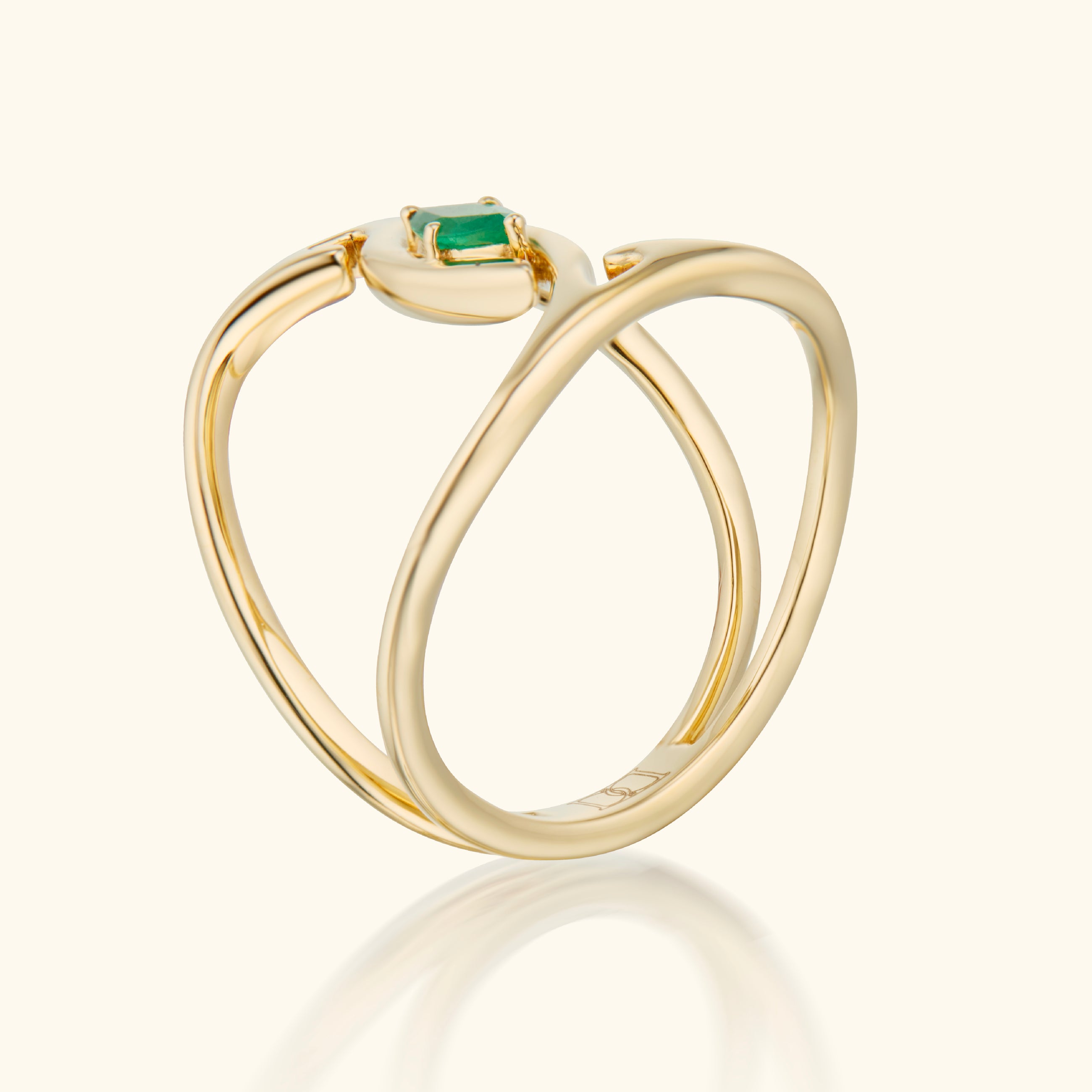 Embrace Ring, Emerald