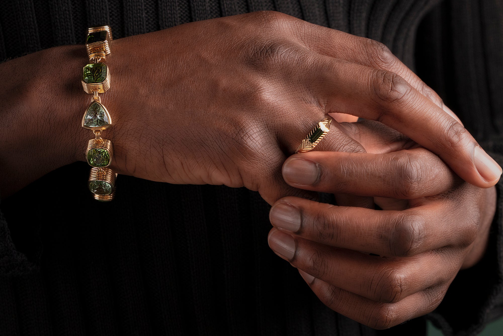 Baguette Ring With Tourmaline