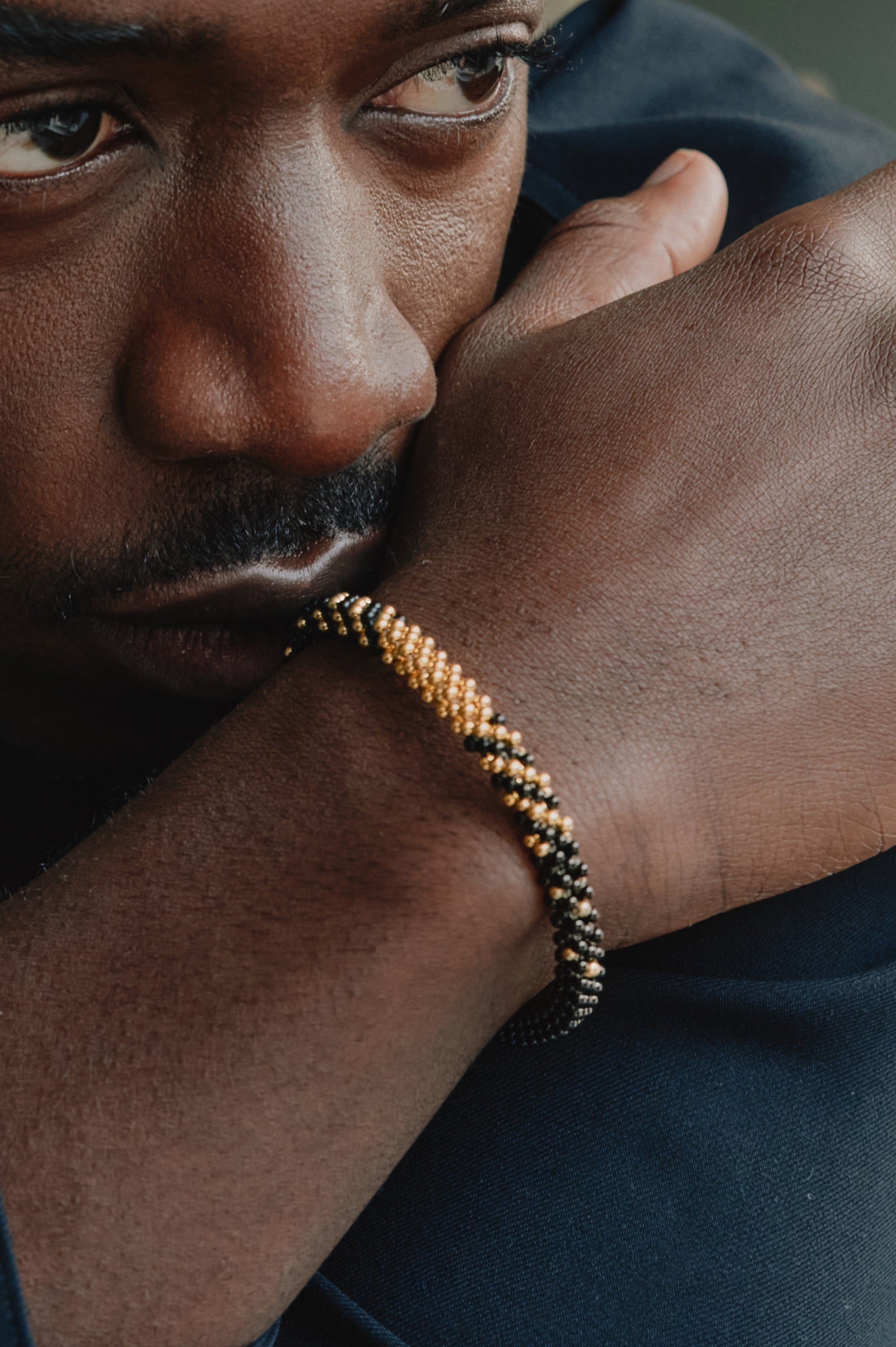 Onyx & Gold Bracelet