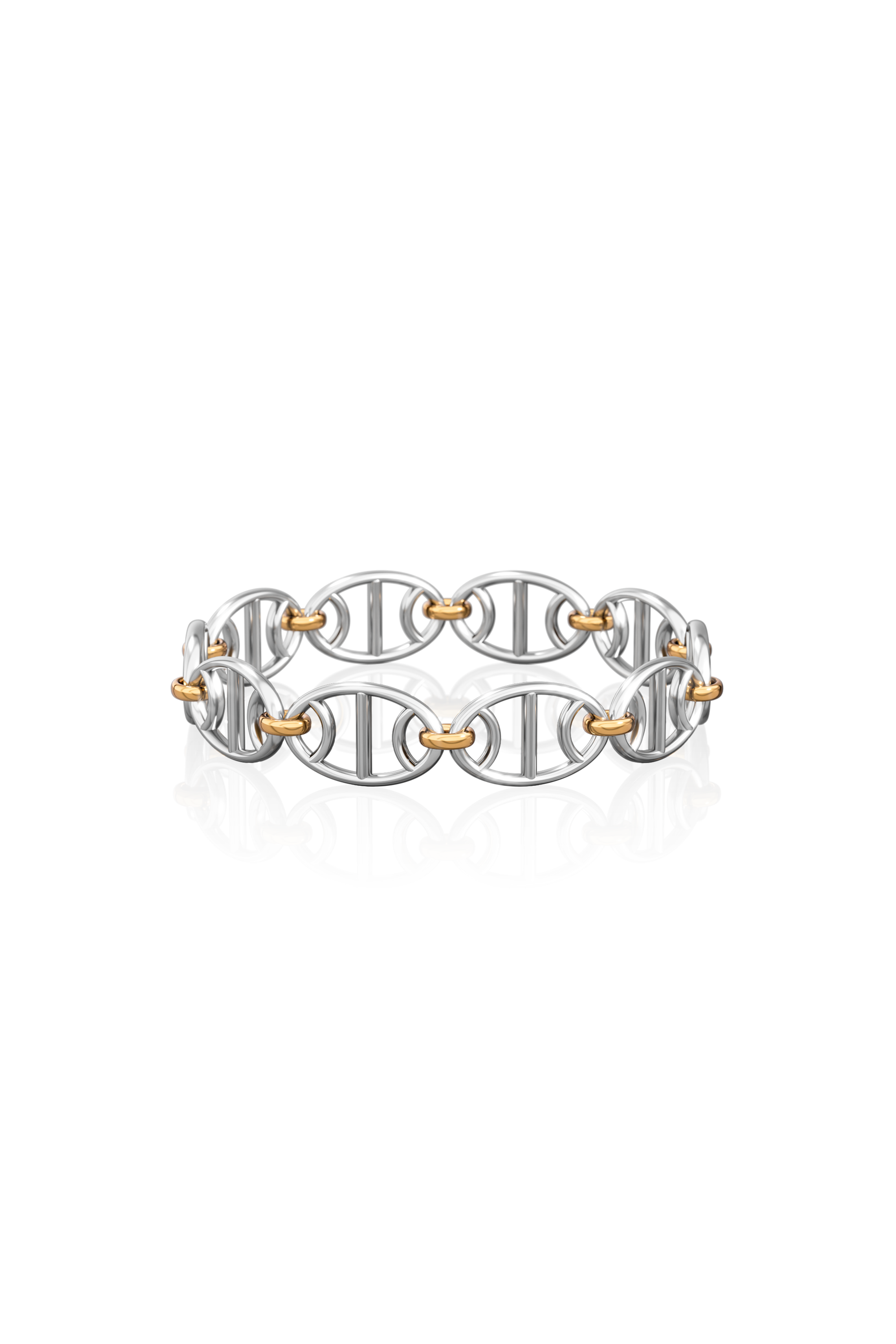Oval Bracelet Gold & Silver