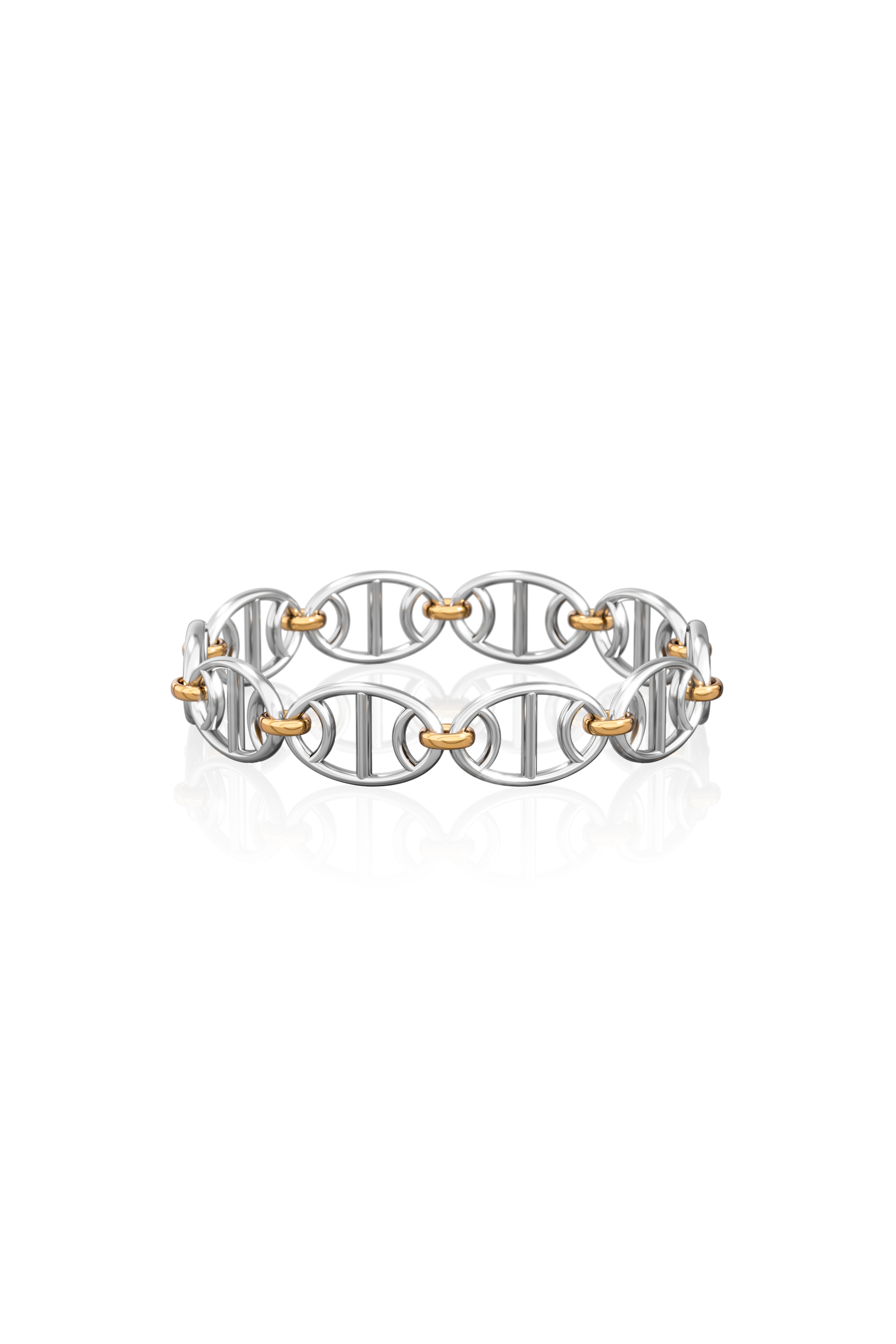 Oval Bracelet Gold & Silver