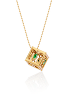 Cube Pendant With Emerald