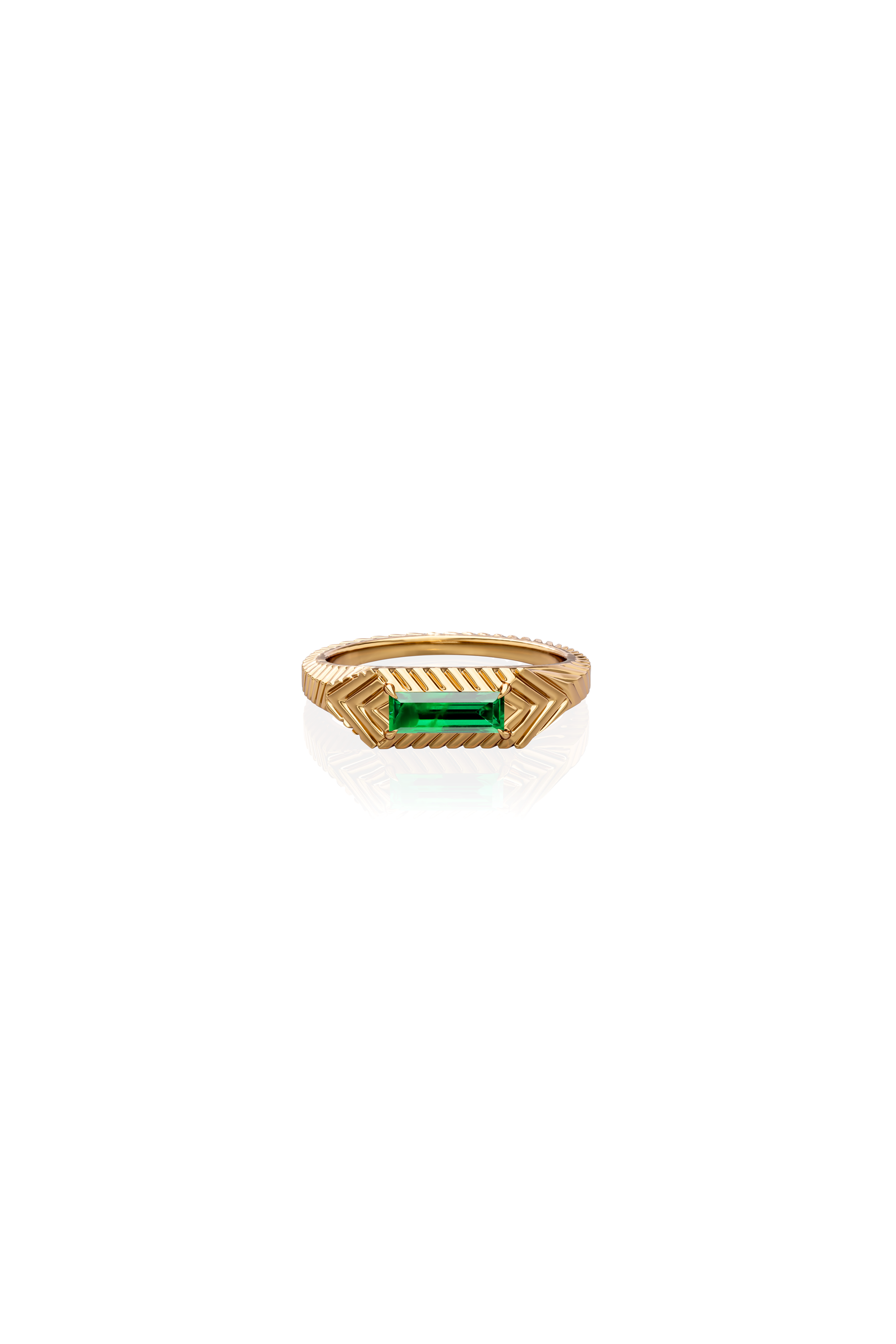 Baguette Ring With Tourmaline