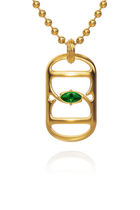 Dogtag Pendant With Emerald