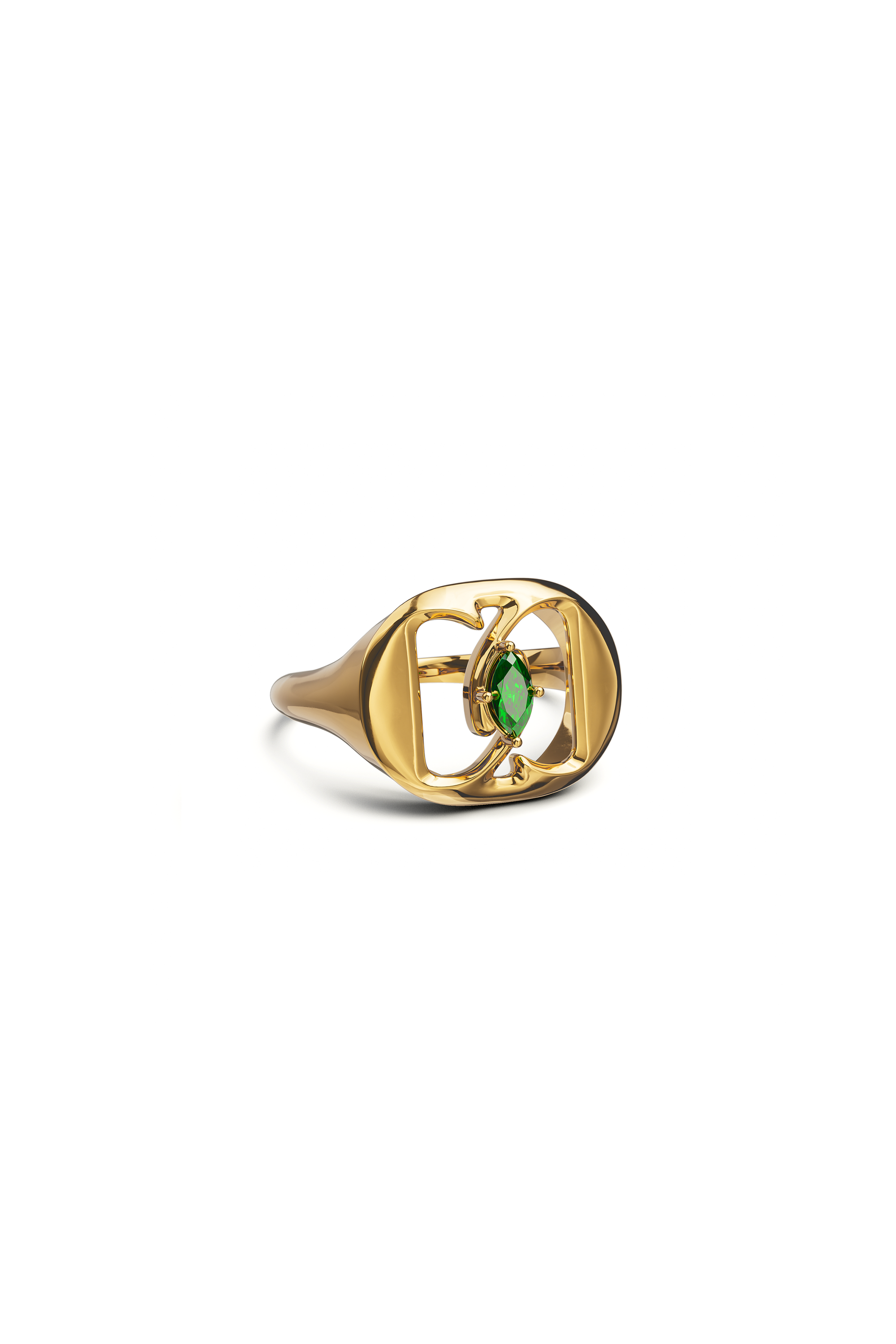 Signet Ring With Emerald
