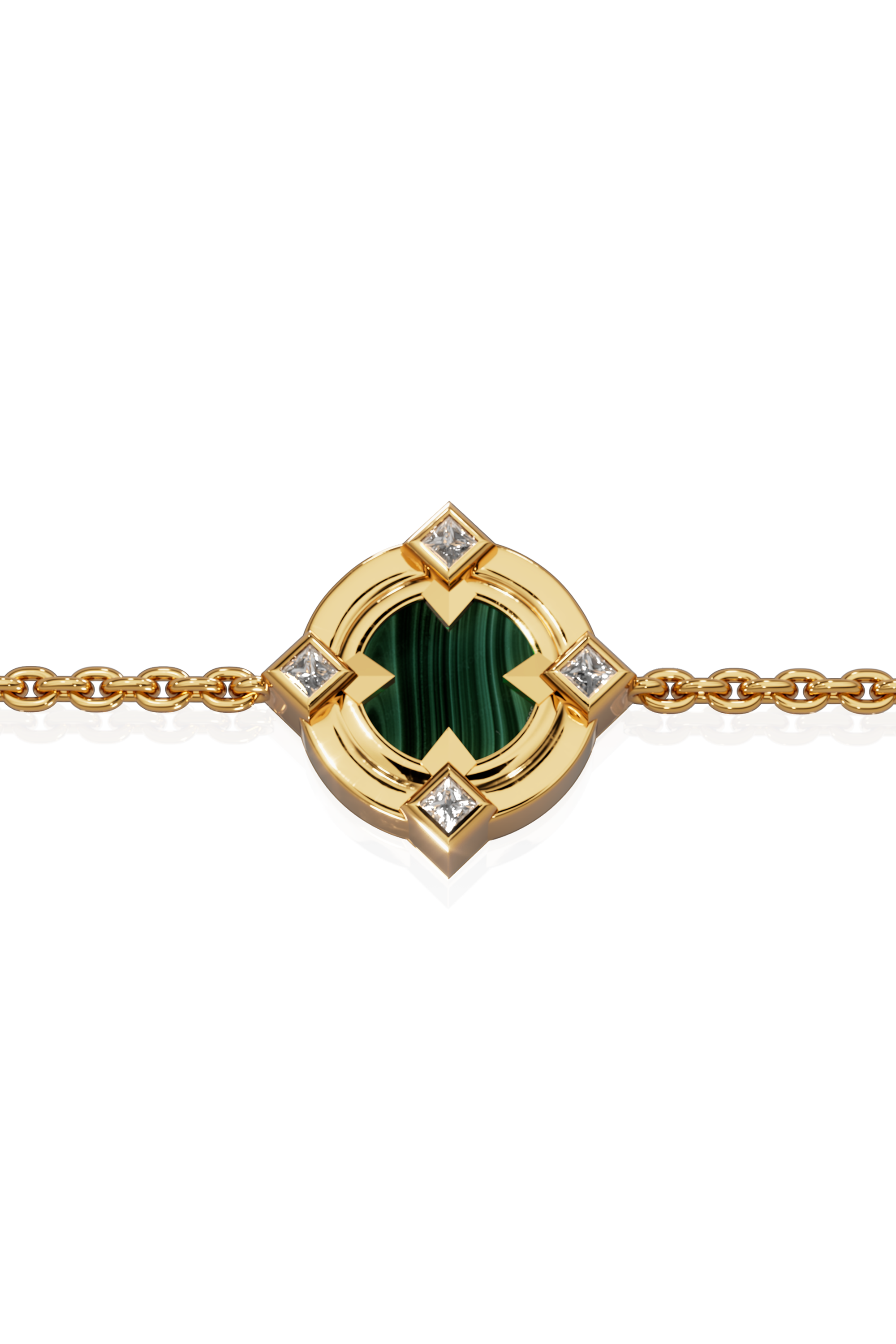 Compass Bracelet With Malachite