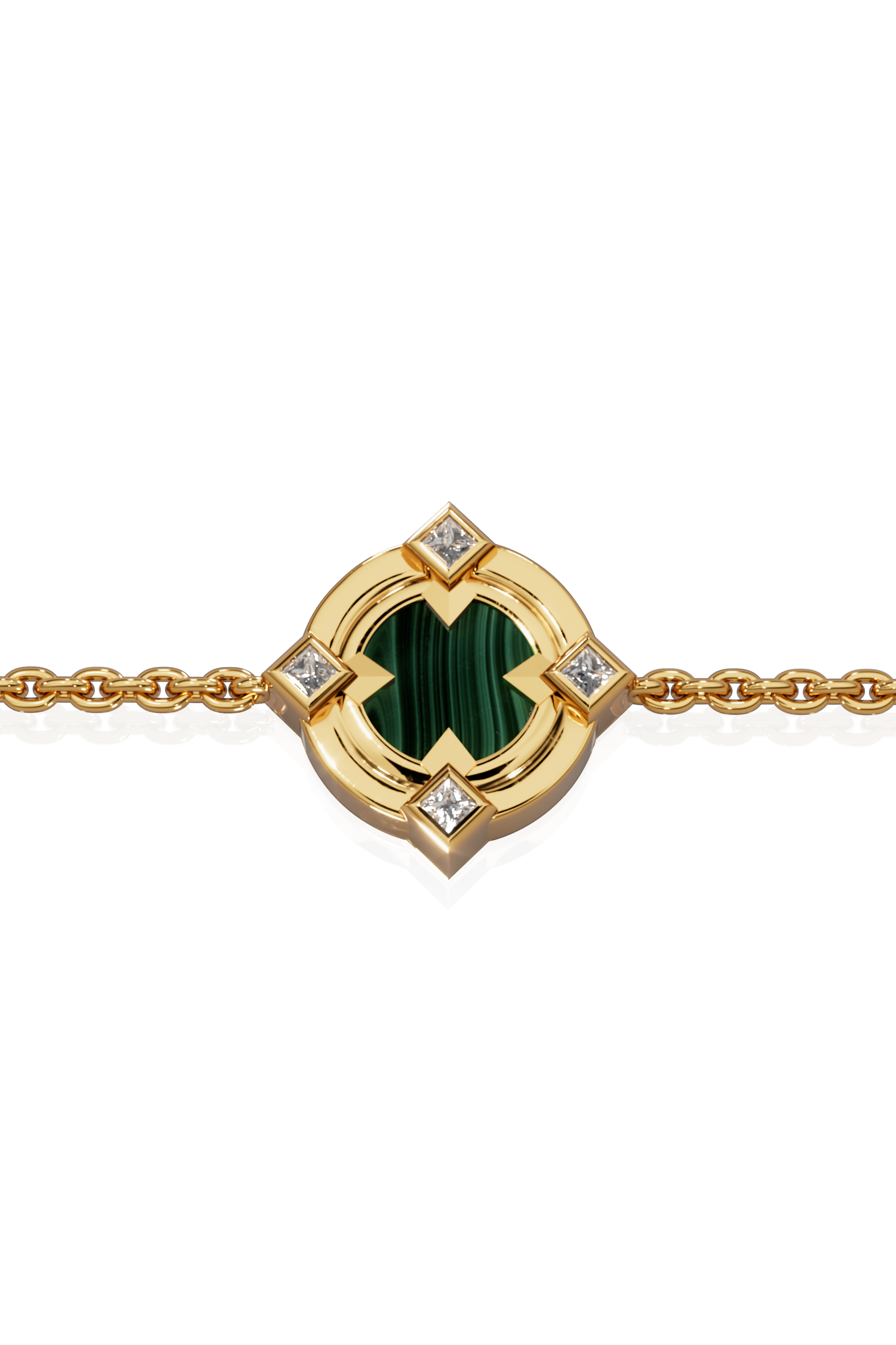 Compass Bracelet With Malachite